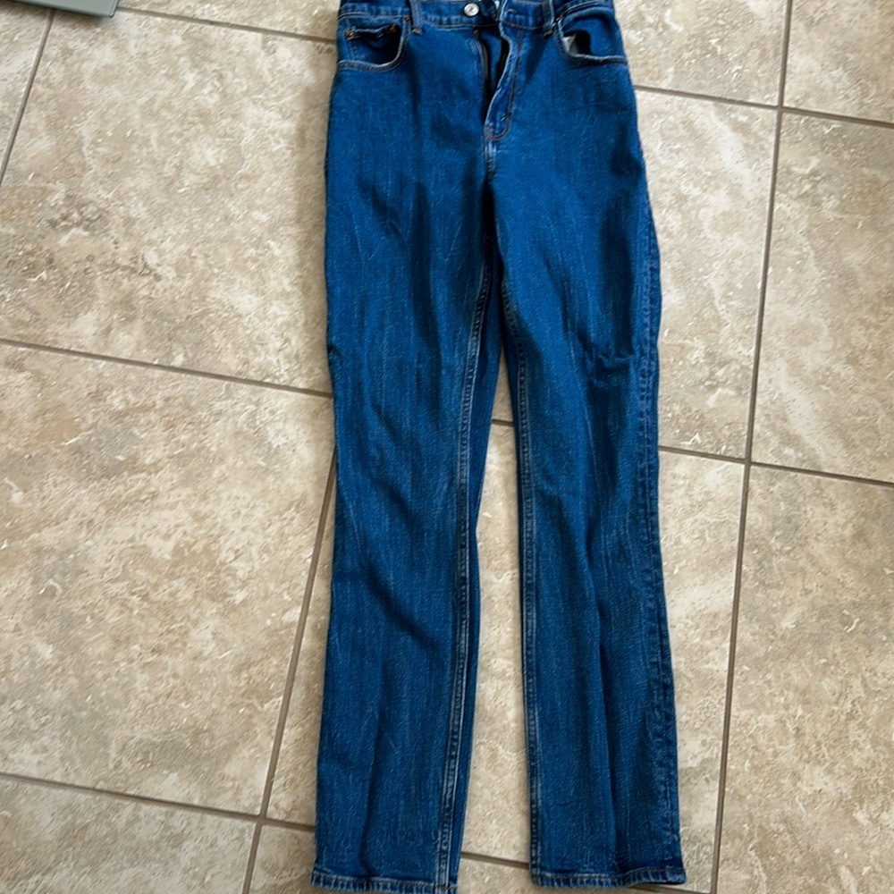 Abercrombie & Fitch 90s slim straight dark denim size 27 long curve love